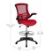 Flash Furniture Kelista Mid-Back Red Mesh Ergonomic Drafting Chair with Adjustable Foot Ring and Flip-Up Arms BL-X-5M-D-RED-GG - alternate 6